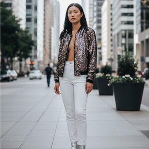 GAP Sequin Bomber Jacket
